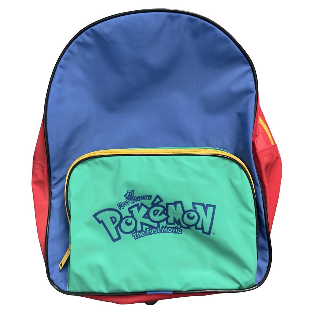 1999 Nintendo Pokemon Colorful The First Movie Promo Youth Backpack Collectible